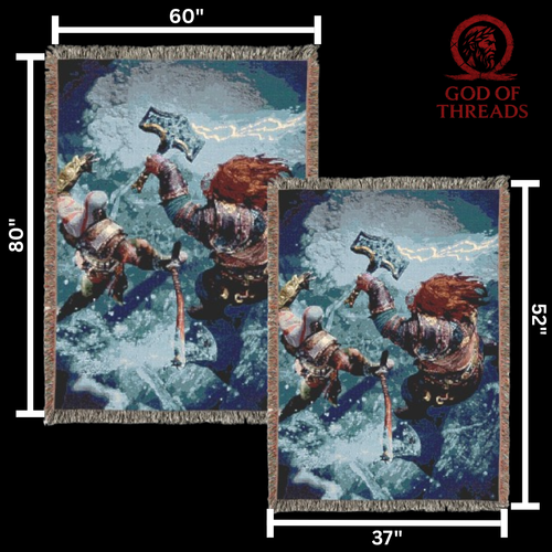 Kratos vs Thor Blanket