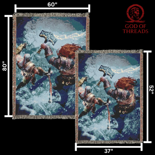 Kratos vs Thor Blanket